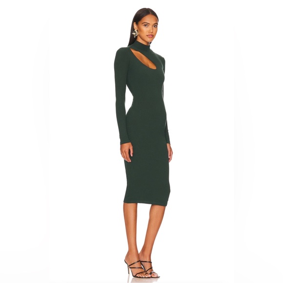 Remi x Revolve Lori Midi Dress in Forest Green - Picture 4 of 7